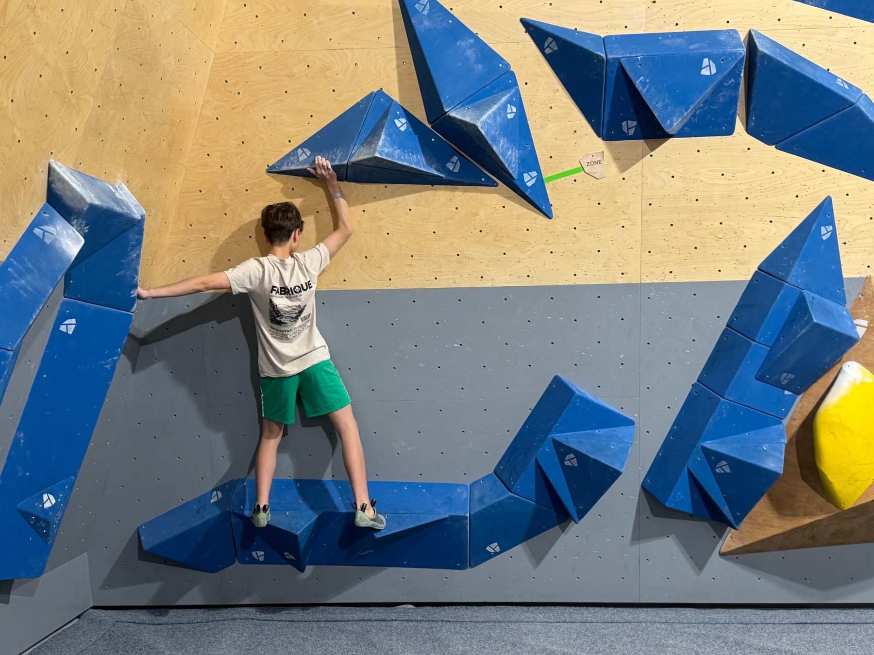 Modern bouldering volumes at Kivi